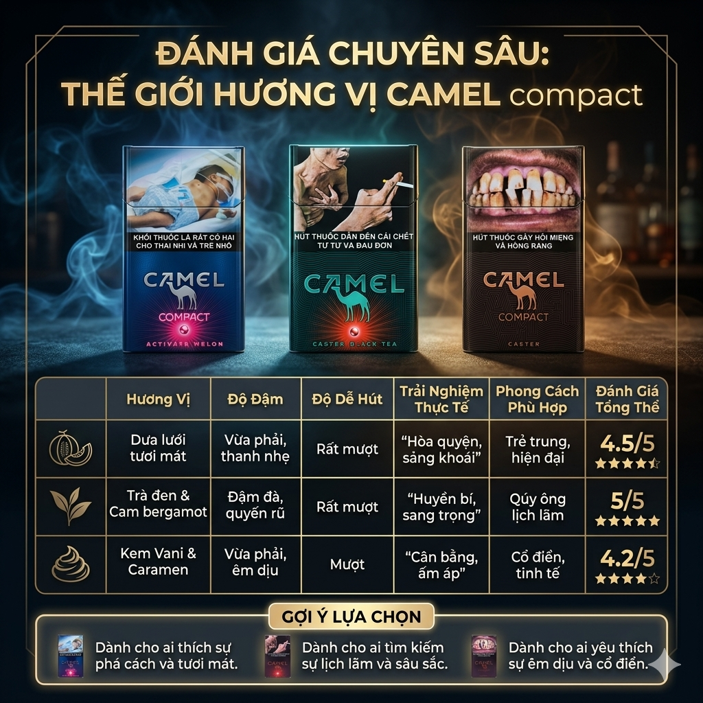 so sánh thuốc lá camel