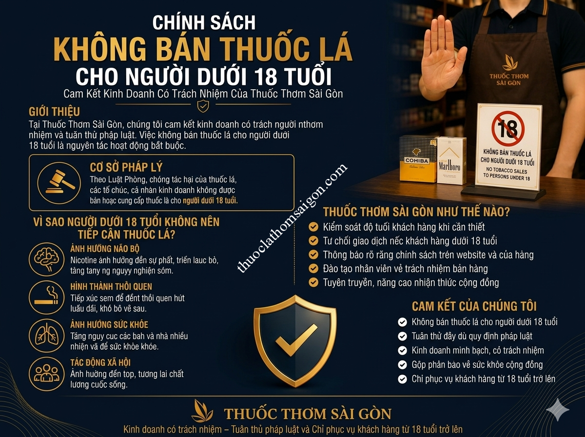 Không Bán Thuốc Lá Cho Người Dưới 18 Tuổi